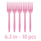 51 Pack Pink Cartoon Birthday Party Tableware Kit - Dessert Plates Napkins Tablecloth Tableware Kit for Girls 1st 2nd 3rd 4th 5th 6th Birthday Party