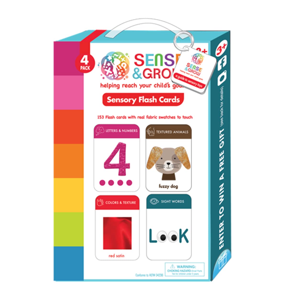 Sense & Grow: Sensory Flash Cards - Educational Flash Cards - Preschool Learning Cards for Ages 3 Years+
