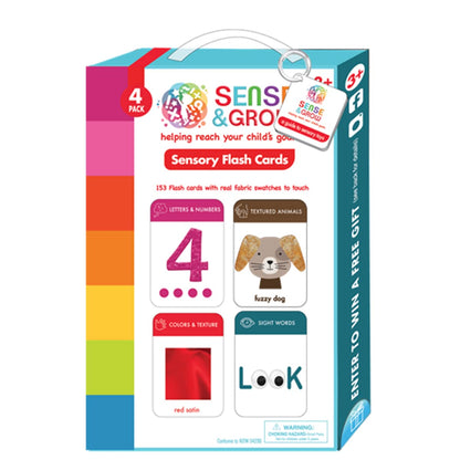 Sense & Grow: Sensory Flash Cards - Educational Flash Cards - Preschool Learning Cards for Ages 3 Years+