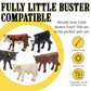 Little Buster Toys Calves Set - 5 Pack; Black Angus, Hereford, Red Angus, Black Baldy, and Charolais; Get All Your Calves in one Deal!