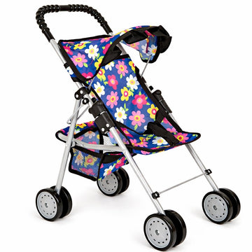 fash n kolor, My First Baby Doll Stroller with Flower Design with Basket in The Bottom- 2 Free Magic Bottles Included
