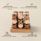 Wooden Tic Tac Toe (XOXO) Game - Handmade 2-Player Strategy Board Game - Travel Size, Rustic Tabletop Decor - Sustainable Wood Gift for Adults