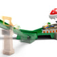 Hot Wheels Mario Kart Track Set & Toy Car, Piranha Plant Slide Playset with First-Appearance Yoshi Kart Vehicle & Gravity Launcher