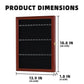 36 Souvenir Tea Spoon Display Case Rack Wall Mountable Cabinet Frame with Lockable Door Mahogany Finish