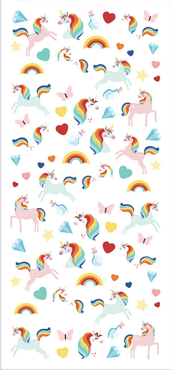 Playhouse Unicorns and Narwhals Super Glitter & Foil Sticker Sheet Pack for Collecting, Scrapbooking & Classrooms