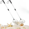 OVRRCSME 2 Pcs Beach Sand Sifter, Shark Teeth Sifter Shell Shovel Rock Scooper with Beach Scoop Shovel and Sifter Tool for Picking Up Shells