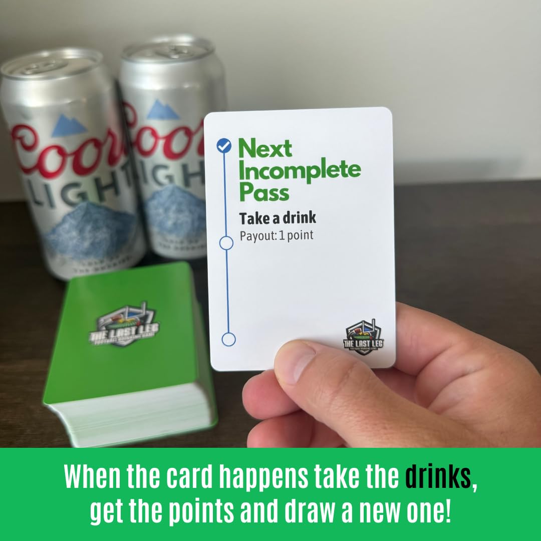 Beer Pressure The Last Leg - Live Football Drinking Game. Perfect for Game Days, Tailgates, Parties, and Pre Games.
