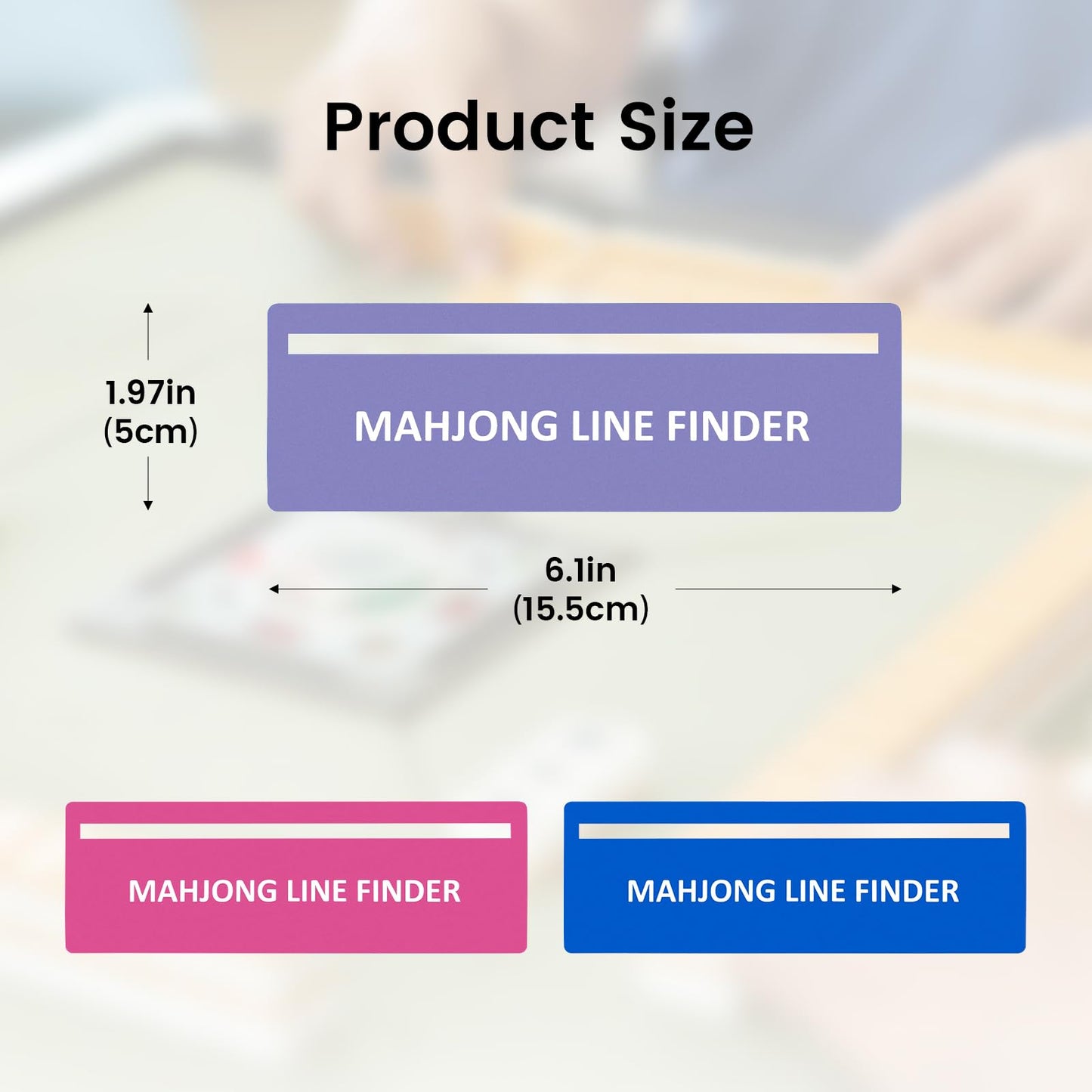 Tintinwiwigo 4Pack Mahjong Line Finder, Mahjong Line Reader, Mahjong Card Guide, Mahjong Rules Helper, Mahjong Accessories and Gifts for Women