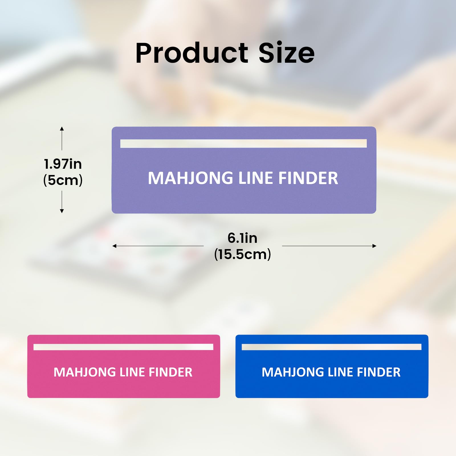 Tintinwiwigo 4Pack Mahjong Line Finder, Mahjong Line Reader, Mahjong Card Guide, Mahjong Rules Helper, Mahjong Accessories and Gifts for Women
