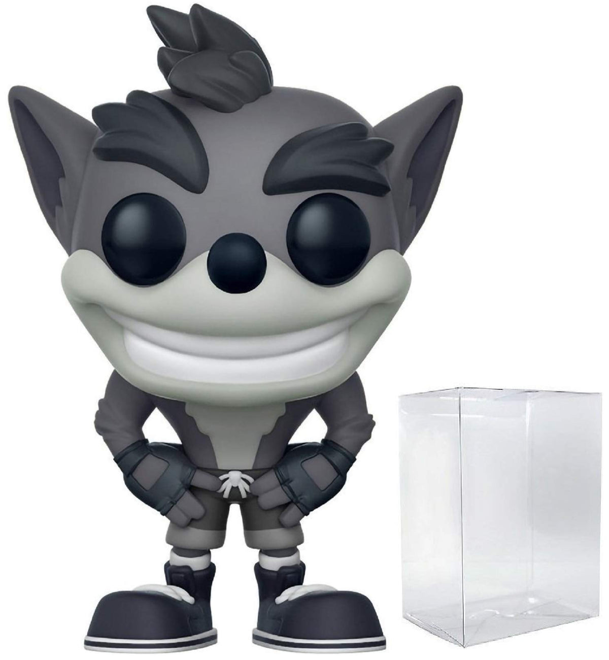 Funko Pop! Games: Crash Bandicoot - Crash Bandicoot Chase Black & White Variant Vinyl Figure (Includes Compatible Pop Box Protector Case)