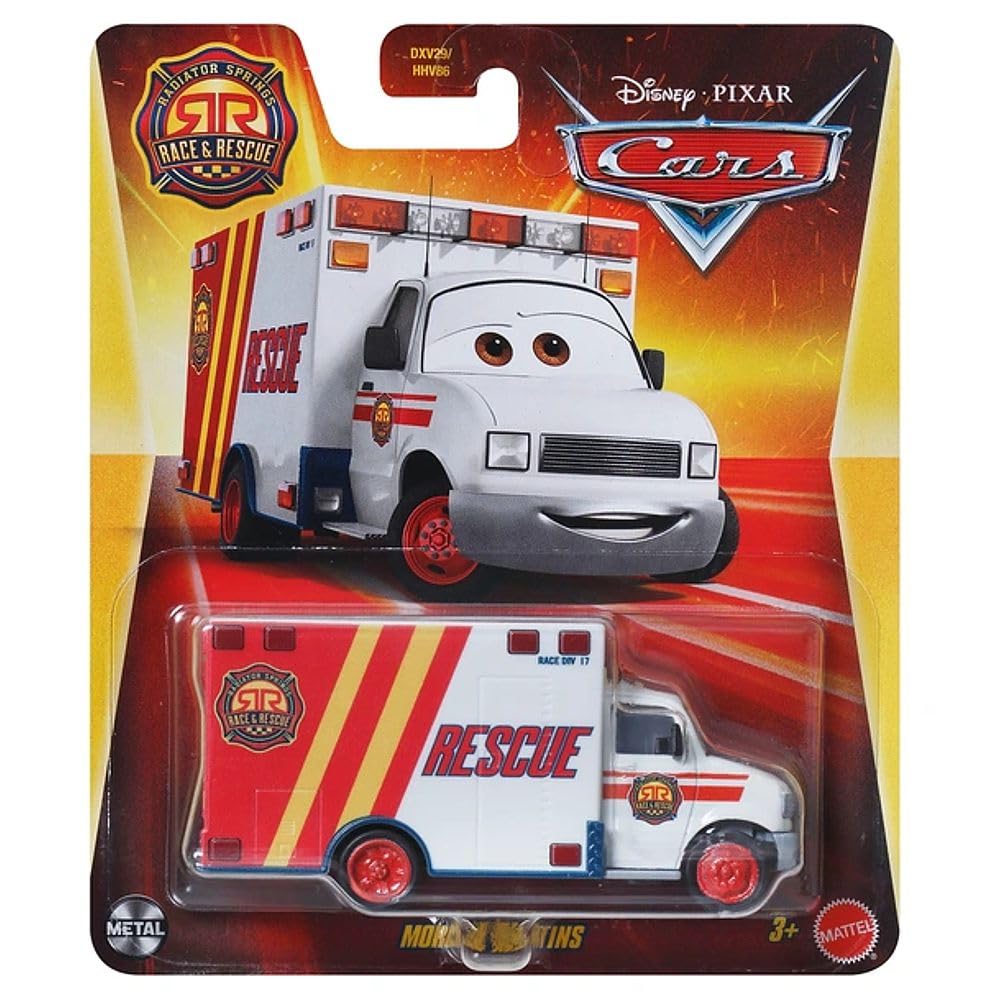 Disney Cars 2025 1:55 Scale Diecast Radiator Springs Race & Rescue Ambulance Morgan Martins