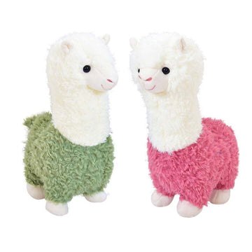YUKOUQIAN Llama Stuffed Animal Cute Llama Plush Alpaca Toy 9.8 inch for Girls Boys 2 Pieces(Alpaca)