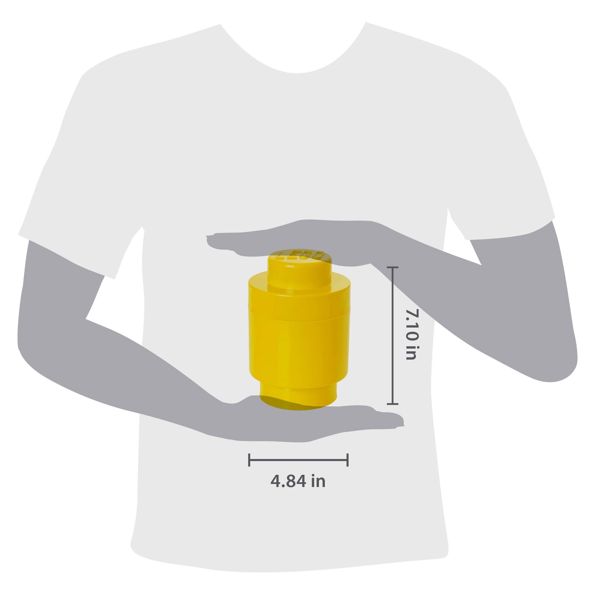 Lego Round Storage Box 1, Yellow