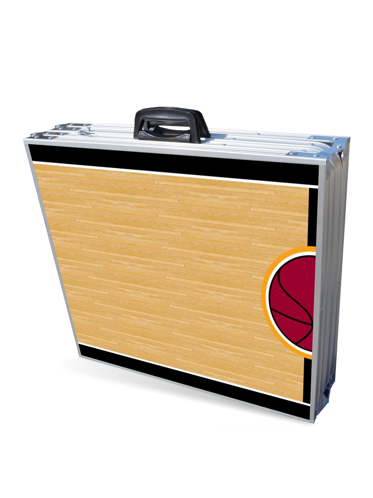 8-Foot Professional Beer Pong Table w/Cup Holes - Miami Basketball Court