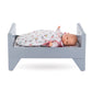Corolle Mon Grand Poupon Crib & Bed for Baby Dolls, Grey