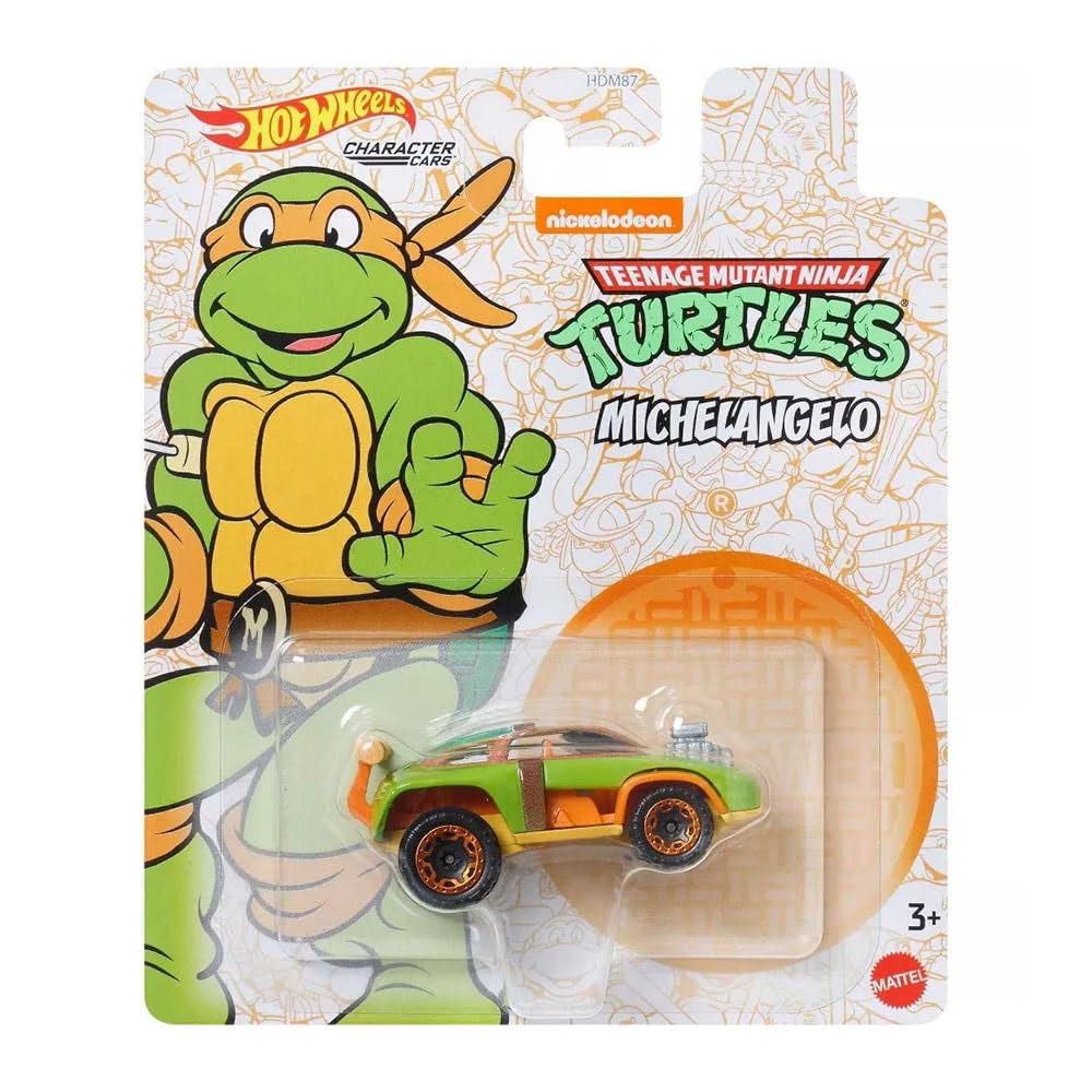 Hot Wheels Teenage Mutant Ninja Turtles Michelangelo Character Car