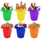 BeneFine Large Sand Pail with Shovel, 7'' Large Size Sand Water Bucket for Beach Fun Great Summer Party Accessory(6 Bucket + 6 Shovels)