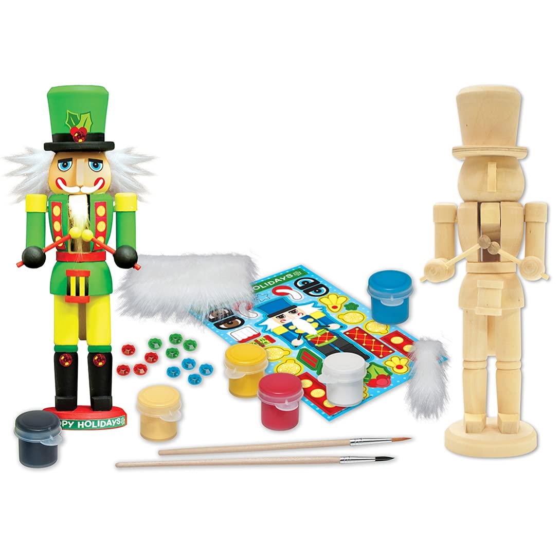 Works of Ahhh... Holiday Craft Set - Nutcracker Drummer Wood Paint Kit Large