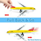 QUANA Airplane Toys 4 Pack, Toy Planes for Boys Age 3 4 5 6 7 8-12, Pull Back Alloy Planes Diecast Airplanes Model, Aeroplane Airlines Toy Plane