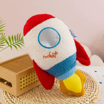 Xshelley 13.7 inch Rocket Shape Plush Toys Pillow, Rocket Ship Stuffed Plush Doll,Living Room Sofa Bedroom Decorative Children's Birthday Gift