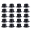 NUOBESTY 50pcs Mini Plastic Top Hats Black Snowman Hats Christmas Wine Bottle Decor Party Supplies