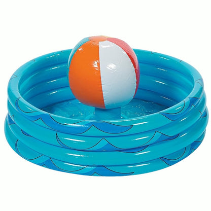 Inflatable Beach Ball in Pool Cooler. - Pool Party Supplies and Decor