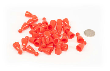 Plastic Pawns: Set of 36 Red Color Board Game Playing Pieces