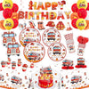 162pcs Firetruck Birthday Party Supplies Fire Truck Plates Napkins Serve 20