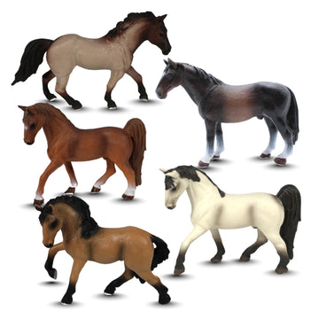 ZAGA Toys Stallion Bundle - Hand-Painted Horse Figurines | Tennessee White, Tennessee Walker, Hanover, Pure Blood Lusitano | Collectible Animal Set