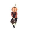 Gathered Traditions Nevin Pumpkin Head 13" Doll Joe Spencer Halloween