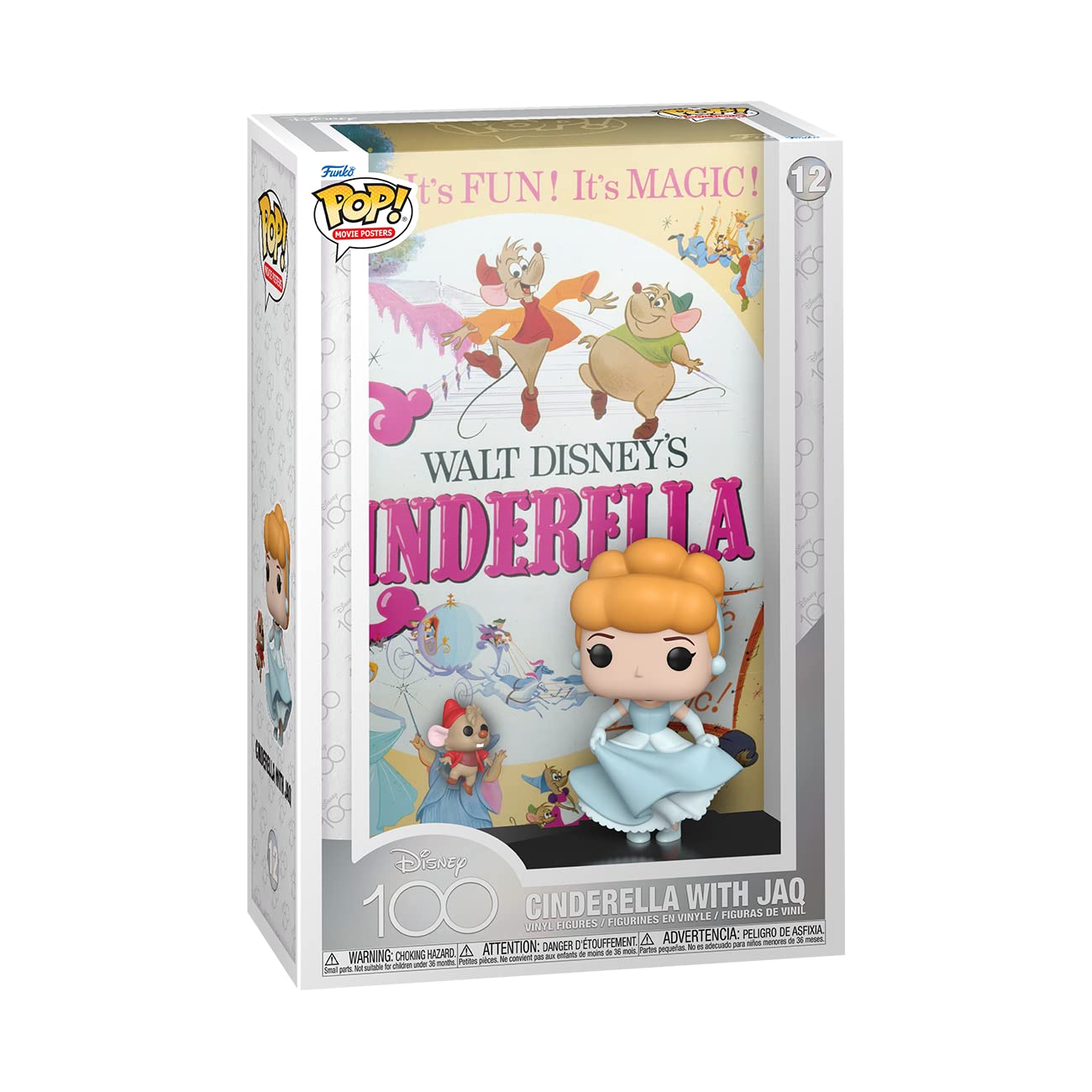 Funko POP! Movie Poster: Disney - Cinderella with Jaq - Collectable Vinyl Figure - Gift Idea - Official Merchandise - for Kids & Adults - Movies Fans