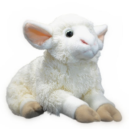 FRANKIEZHOU Realistic Lamb Stuffed Animal-White 10.24",Lamb Plush Toy, Sheep Stuffed Animal,Soft Girl Toys,Gifts for Kids, Home Decor,Hugging Toy