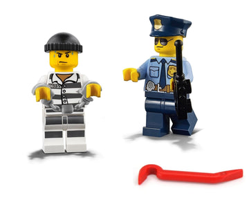 LEGO City Minifigure Combo - Jail Prisoner & Police Officer with Accessories