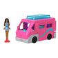 Barbie Mini BarbieLand Playsets with Toy Vehicle & 1.5-inch Doll, DreamCamper with Working Doors & Color-Change Pool