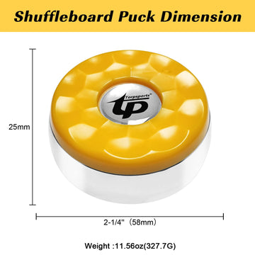 TORPSPORTS (Dia.58mm)2-1/4'' Shuffleboard Pucks, Matt surface Set of 8 Orange/Black