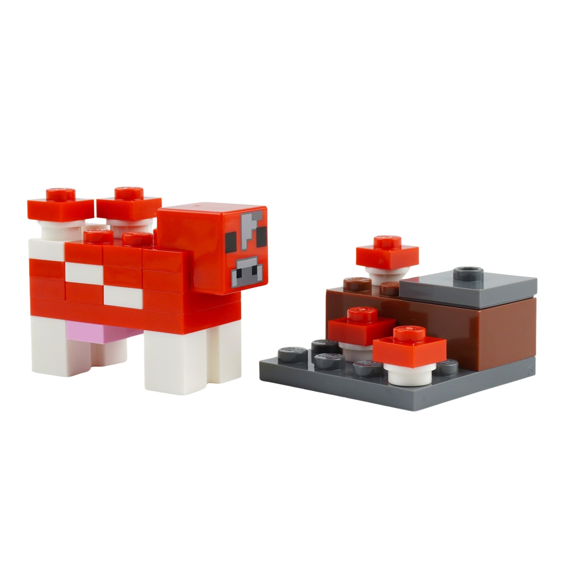 LEGO Minecraft Mini Set: Steve with Mooshroom Cow Minifigure