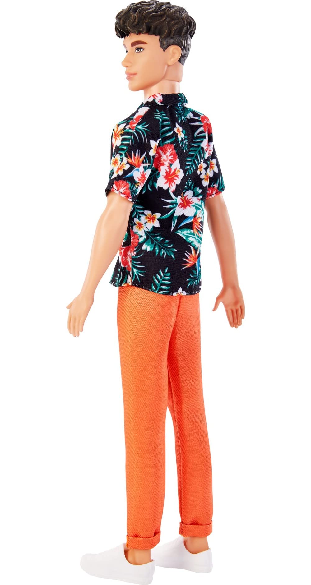 Barbie Fashionistas Ken Doll #184 with Brown Cropped Hair Wearing Hawaiian Shirt, Orange Pants & White Deck Shoes