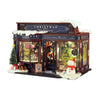 Hands Craft Christmas Wonderland DIY Miniature House Kit with Music & LED Lights - Holiday Storefront 3D Puzzle - Festive Craft Kit for Adults & Teens