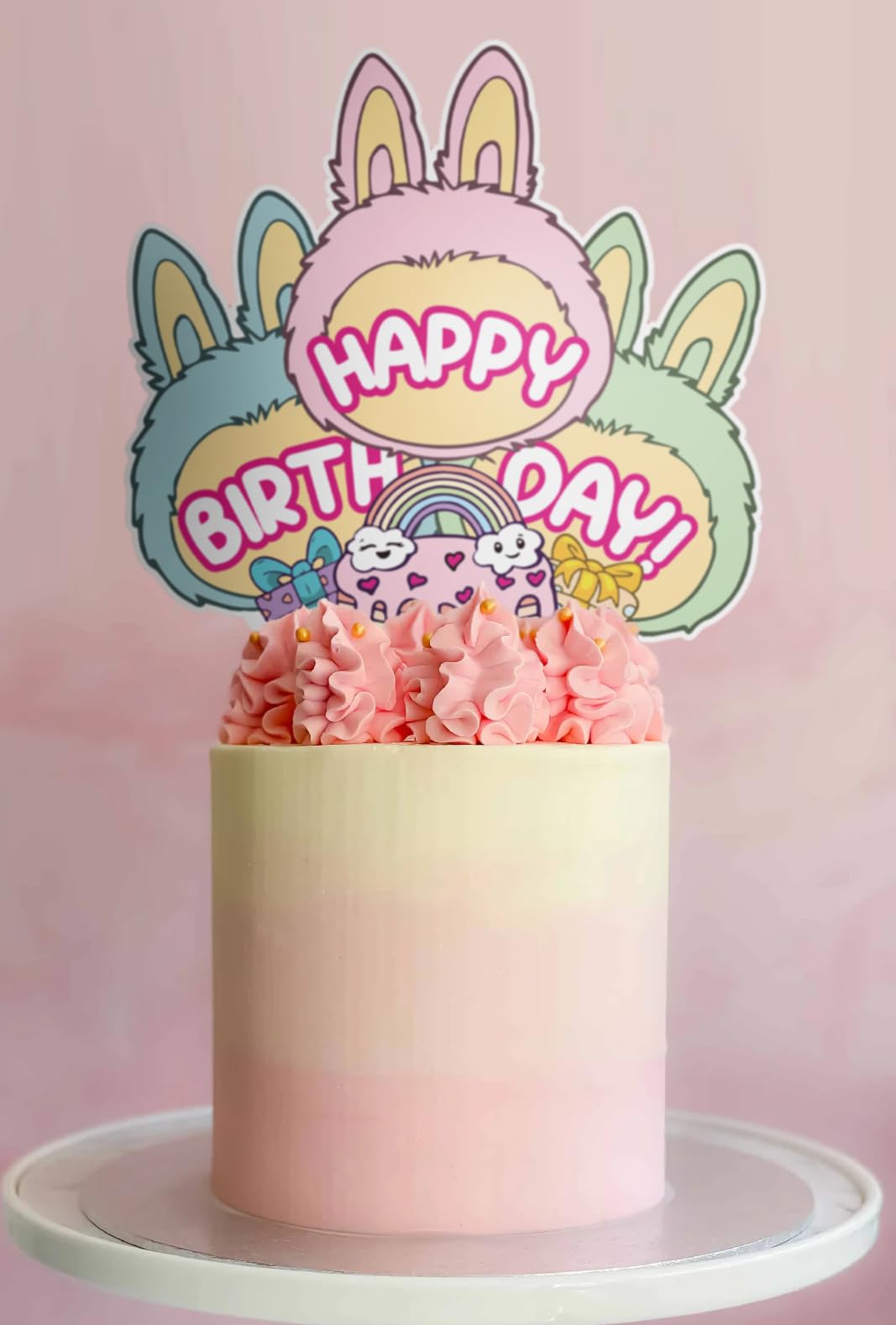 Bubu Monster Cake Topper Kids Girls Birthday Party Decor
