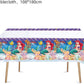 Little Mermaid Tablecloth, 2pcs Rectangular Plastic Table Cover, 70'' x 42'', Waterproof Birthday Party Supplies Decorations (2 Pack Blue Pink) 1