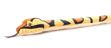The Petting Zoo Ball Python Snake Stuffed Animal Plushie, Gifts for Kids, Earth Keeperz Snake Animals, Zoologee Yellow Ball Python Snake Plush Toy, 54