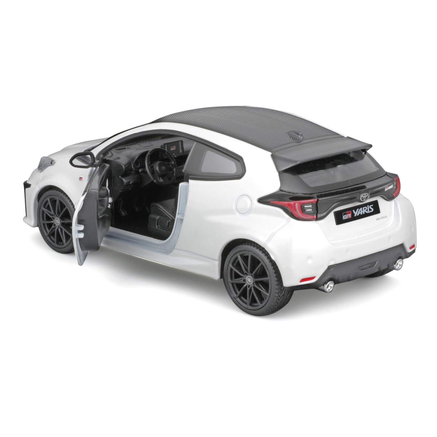 Maisto 2021 Toyota GR Yaris White with Carbon Top Special Edition Series 1/24 Diecast Model Car