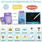 DKQFOO 2-in-1 LCD Writing Tablet & Talking Flash Cards for Kids