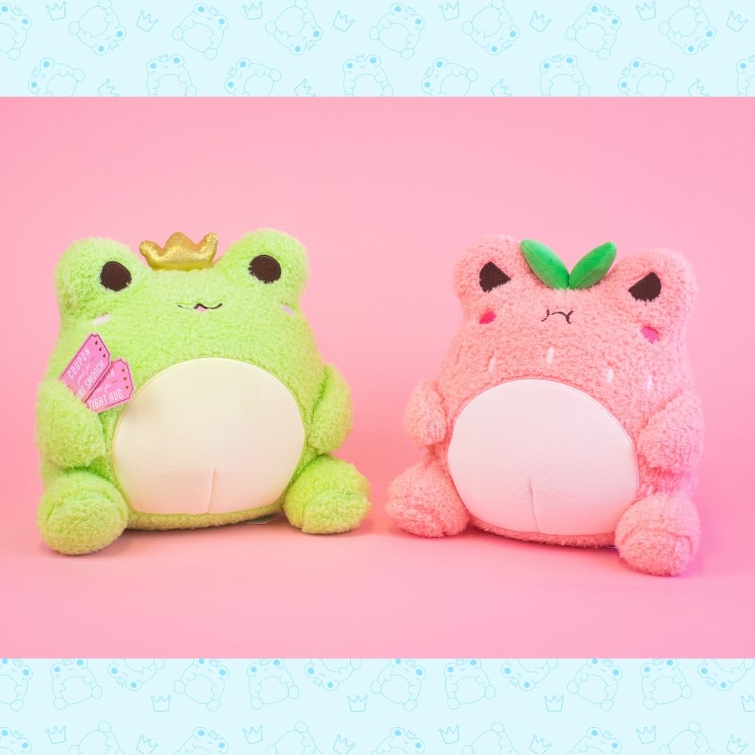 Cuddle Barn PlushGoals Wawa The Prince - Frog Plush with Shiny Crown - 9 in