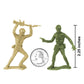 TimMee Plastic Army Men OD Green, Tan & Gray 72pc Soldier Figures - Made in USA