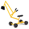 HONEY JOY Ride on Sand Digger, Metal Sit on Crane Sandbox Digger Toy with Seat & Handle, Toddlers Excavator Ride on Toy for Backyard, 4 Wheeler Kids