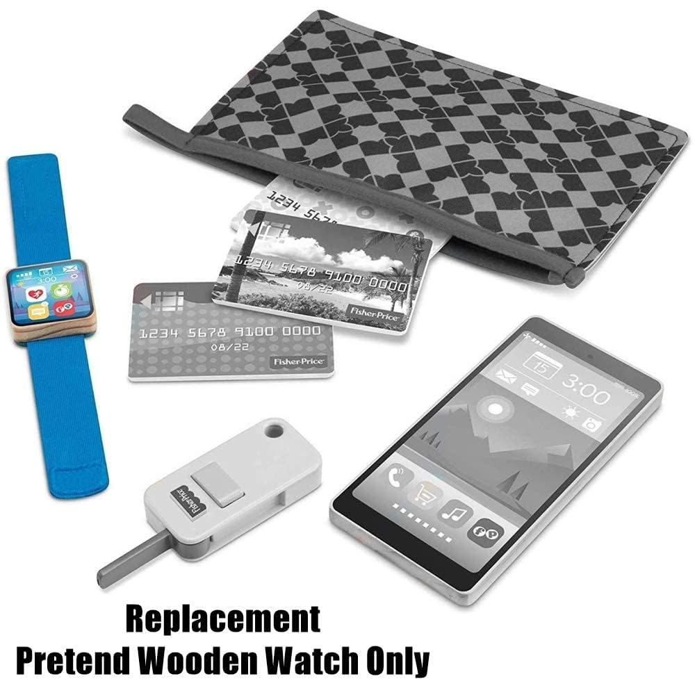 Replacement Part for Fisher-Price On-The-Go Wallet - GGT58 ~ Replacement Pretend Wooden Watch