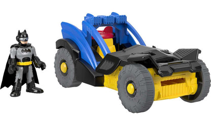 Imaginext DC Super Friends Batman Toy Rally Car with Disk Launcher and Figure for Preschool Pretend Play Ages 3+ Years