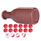 Huairdum Billiard Dice Bottle with 16 Numbered Tally Balls, Brown Rubber Sphere Dice for Pea Pool