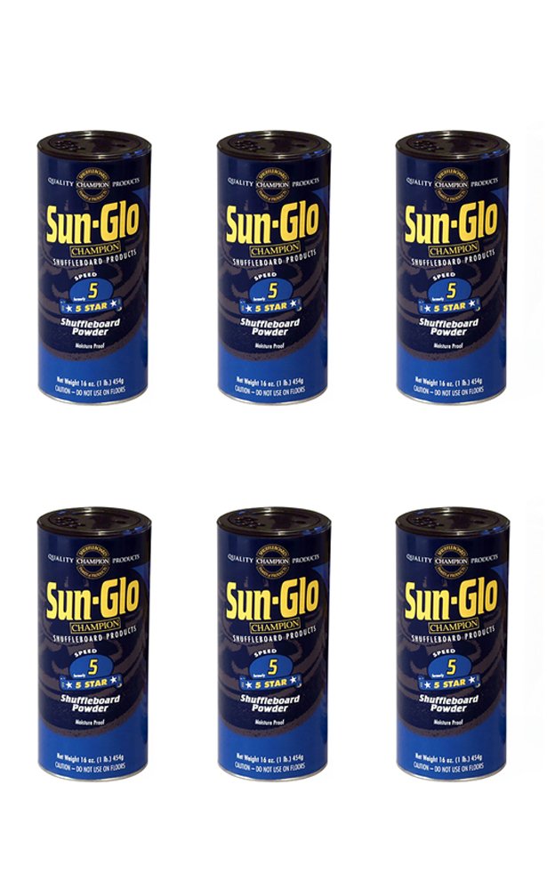 Six Pack Sun-Glo #5 Speed Shuffleboard Powder Wax